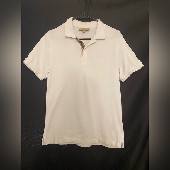Burberry Polo in White with Tan Details - Picture 1 of 6
